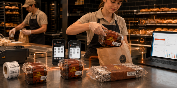 EM Date-Check managing bakery packaging and expiry labels to reduce waste
