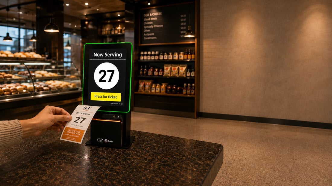 Ezi Ticket printed with a store promotion offering 10% off the next purchase