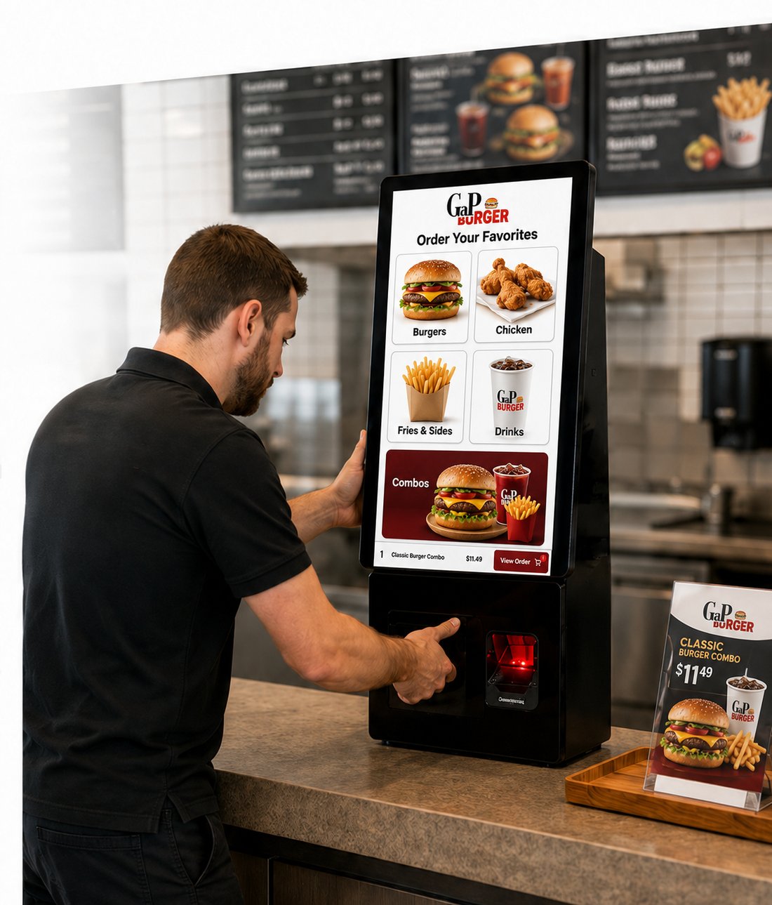 EM point of sale unit handling online and delivery orders